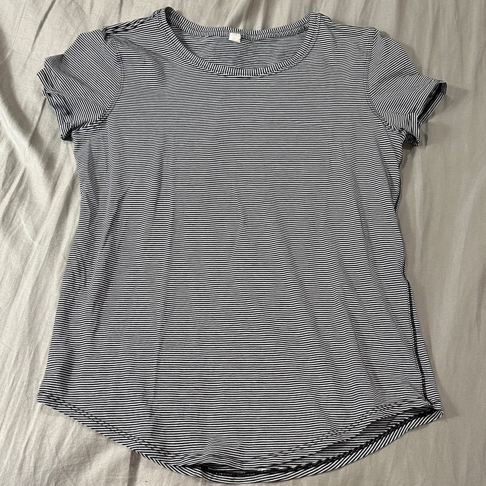 lululemon athletica Monochrome Striped Short Sleeve Tee